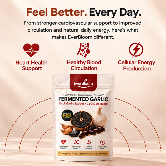 EverBloom® | Fermented Black Garlic + CoQ10 Ubiquinol - brain fogg