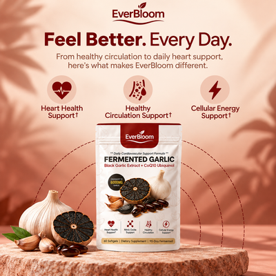 EverBloom® Fermented Black Garlic Extract + CoQ10 Ubiquinol