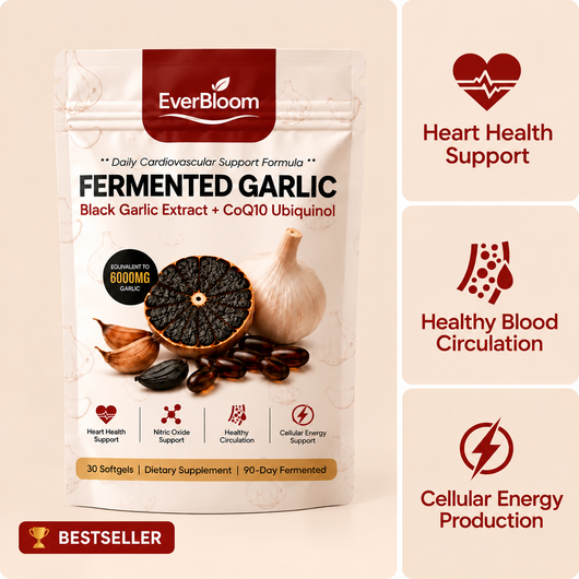 EverBloom® | Fermented Black Garlic + CoQ10 Ubiquinol - brain fogg